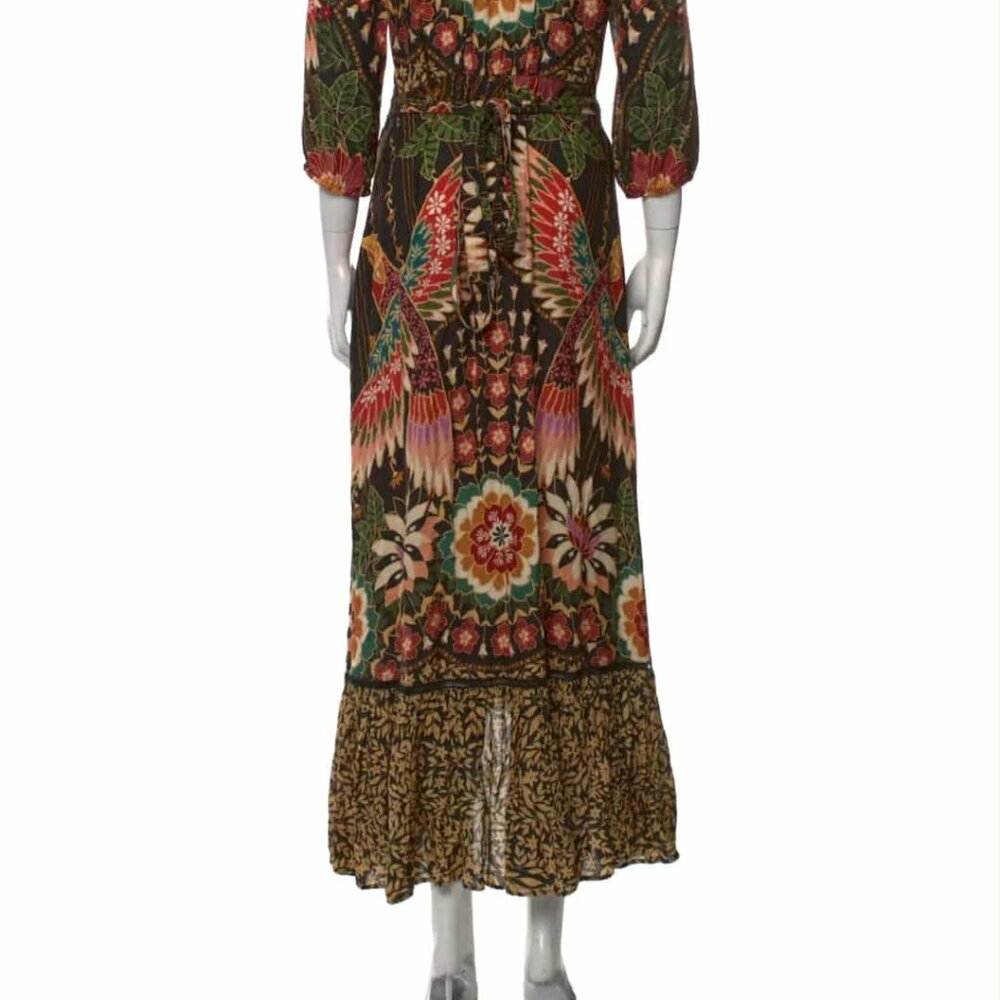 Farm Rio Printed Long Dress Size: S - Picture 6 of 8
